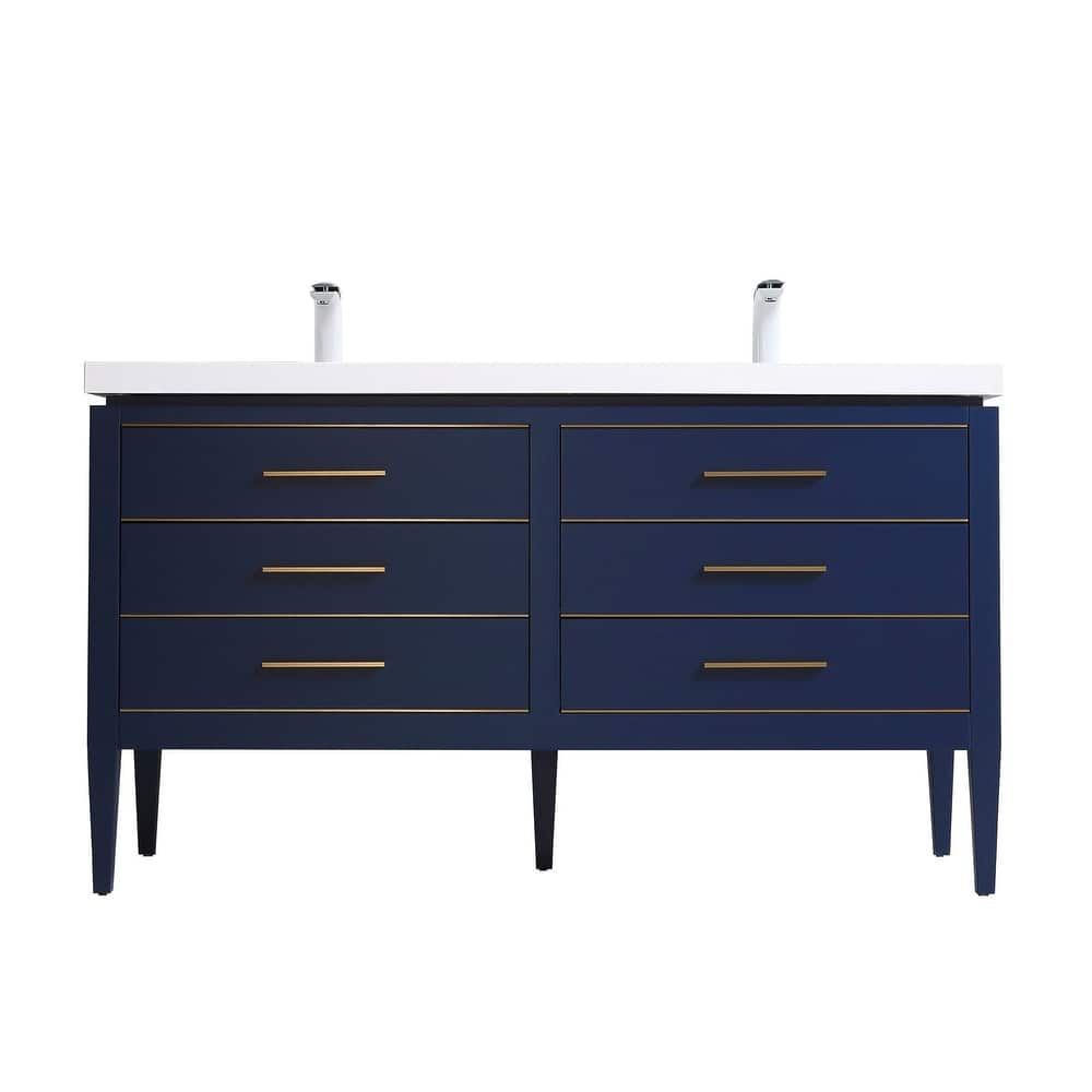 Ayer 60" Double Bathroom Vanity Set