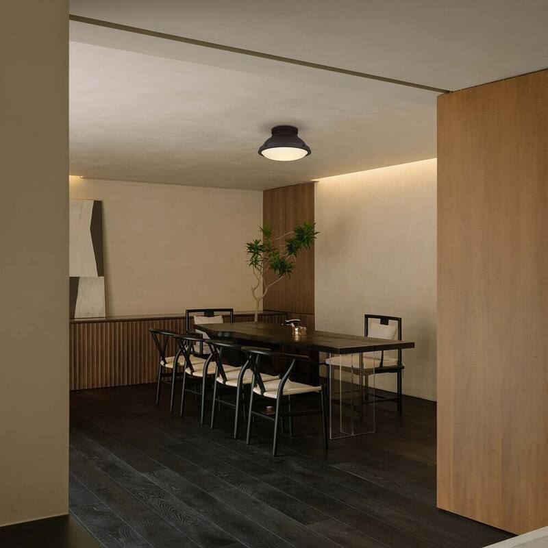 Halo 2-Light 14" Dark Bronze Flush Mount Ceiling Light