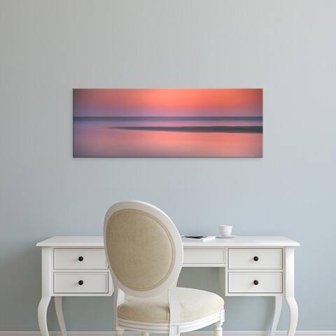 Easy Art Prints Panoramic Images's 'Sunset over the sea, Goa, India' Premium Canvas Art