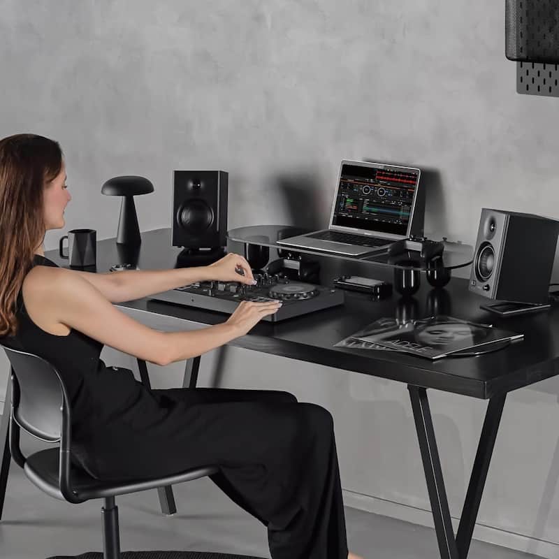 Fenge Monitor Stand Riser, Desk Organizer with Wooden Shelf & Solid Wood Legs - 33.8 x 9 x 4 inches