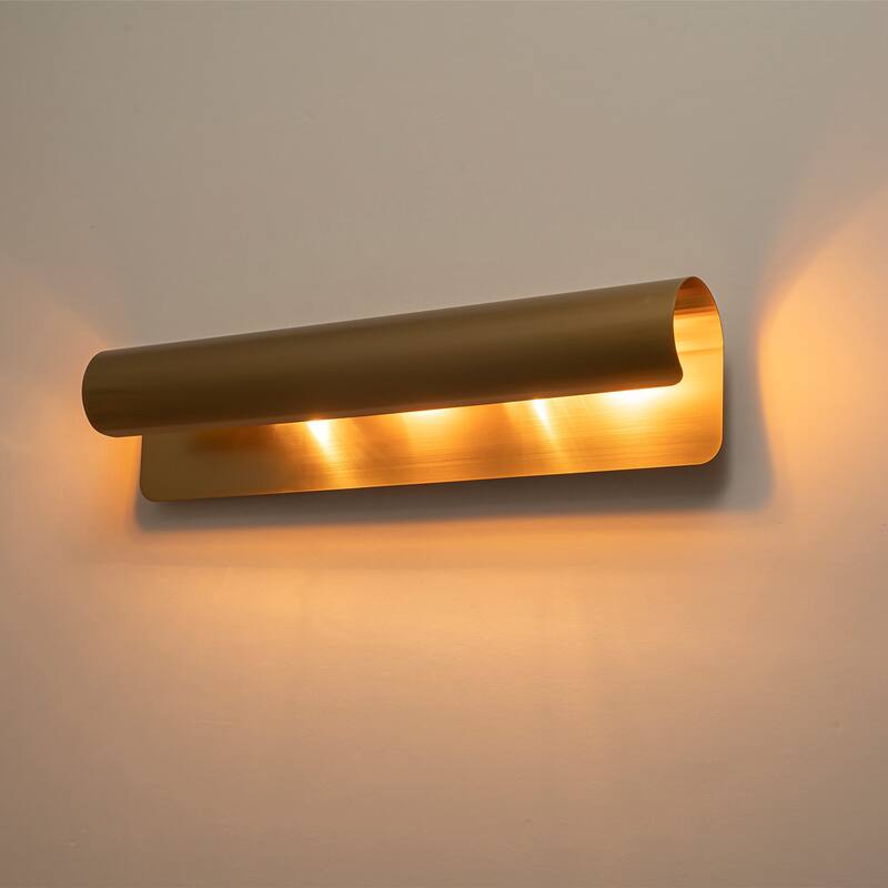 2-Light Modern Glam LED Dimmable Bath Vanity Light, Wall Sconce