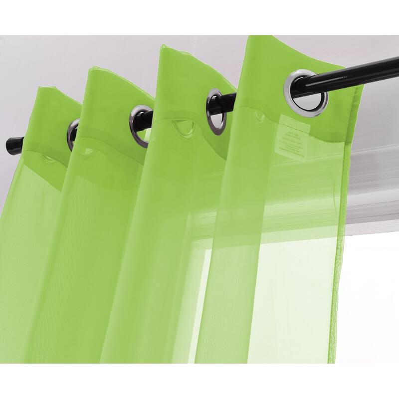 Cara Sheer Voile Grommet Window Curtain Panel - 84 or 90 inches
