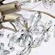 Rosa 6-Light Brushed Silver-ish Champagne Flower Crystal Chandelier