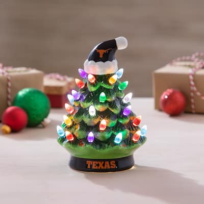 8" LED Ceramic Tabletop Christmas Tree, University of Texas
