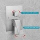 preview thumbnail 16 of 23, Ceiling Mount Tub Shower System With Rough-in Valve Complete Shower Faucet With Handheld And 12 Inch Shower Head Combo Kit Set