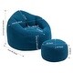 preview thumbnail 103 of 101, Microfiber High-Density Foam Bean Bag Lounge Chairs with Removable Footrest
