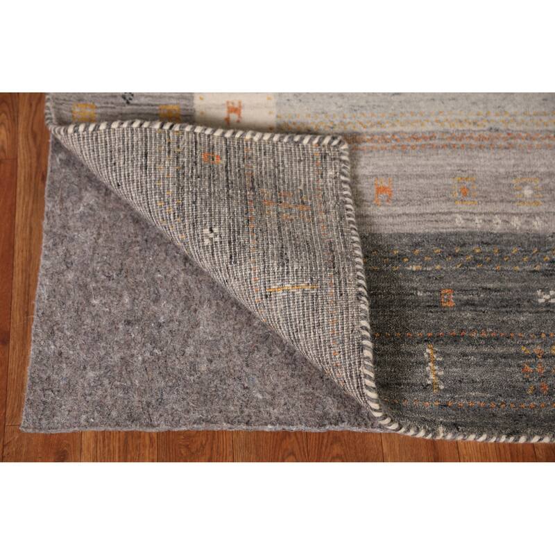 Tribal Beige Gabbeh Indian Area Rug Handmade Modern Wool Carpet - 5'4" x 7'7"