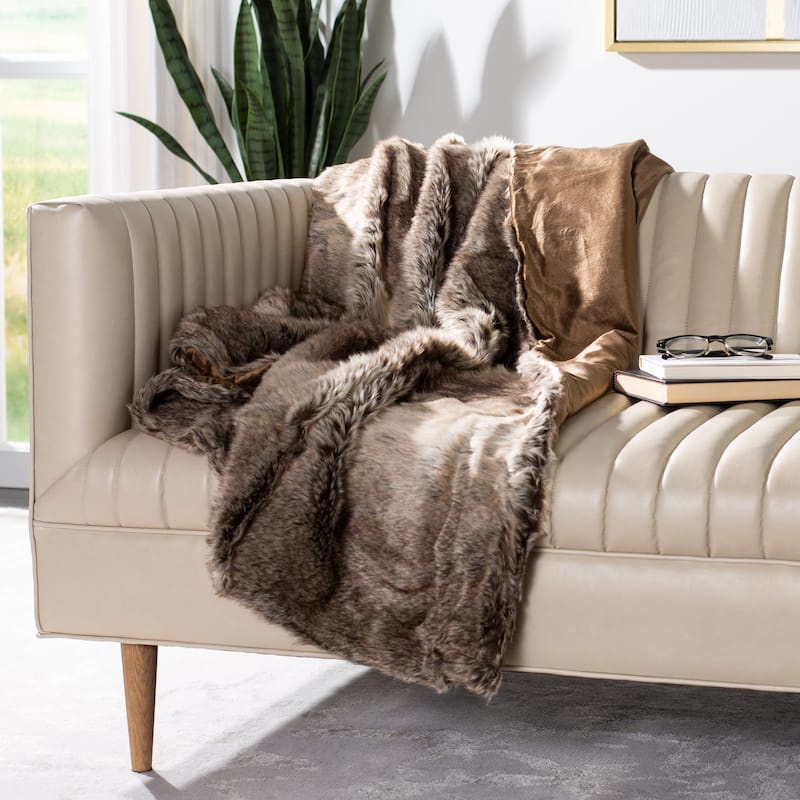 SAFAVIEH Ruggera Sheen Coco 50 x 60-inch Throw Blanket
