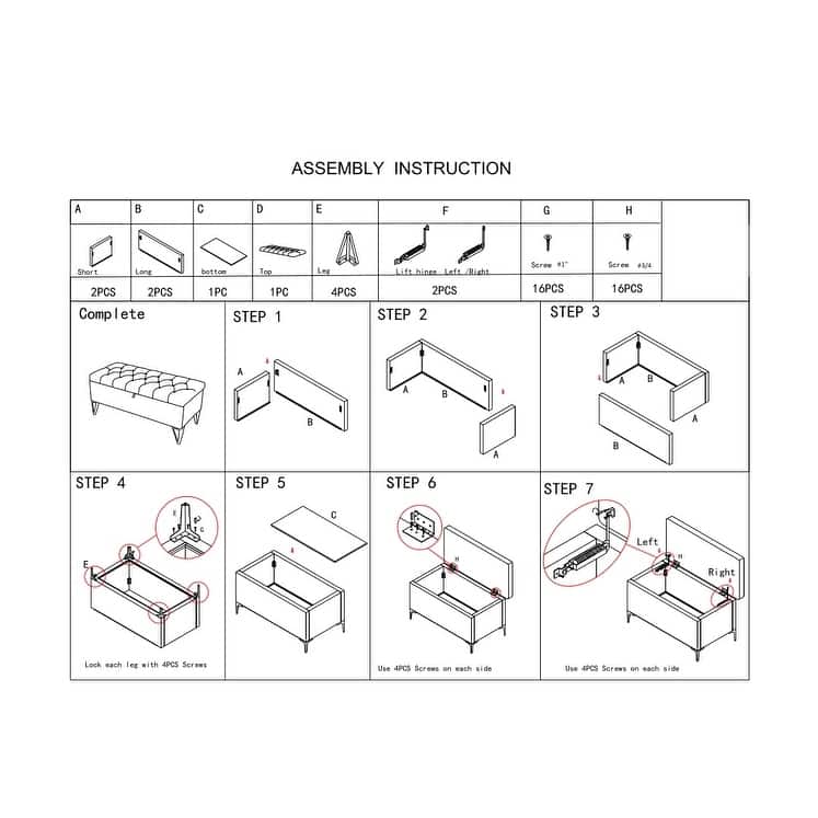 Simple Makeup Bench Storage Bench Leisure Bench End of Bed Bench