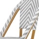 preview thumbnail 39 of 95, Furniture of America Irene French Chevron Wicker Patio Dining Chairs