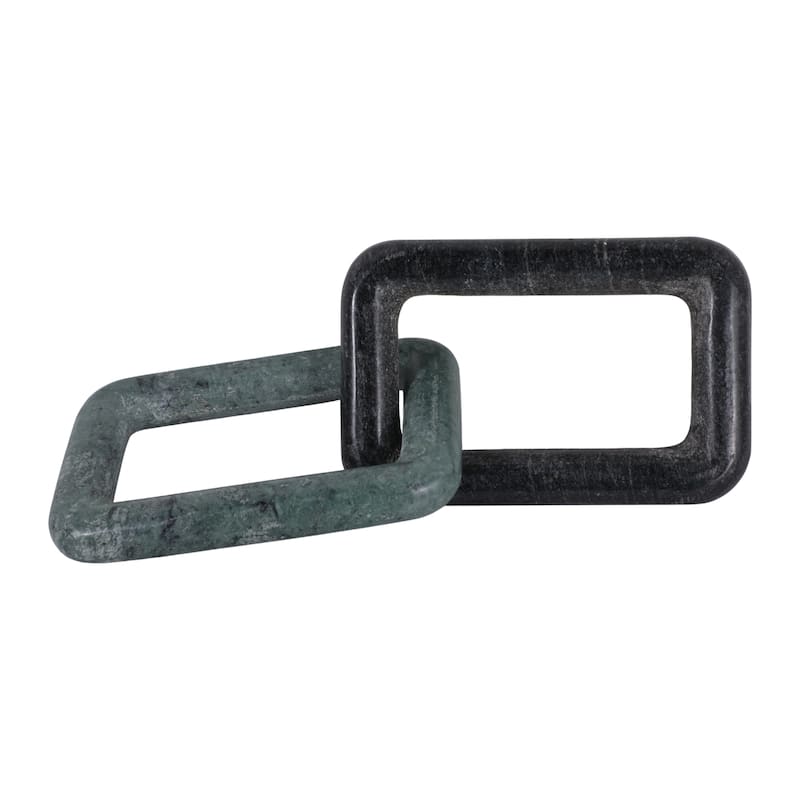 Decorative Marble Square Link Sculpture - Figurine Object