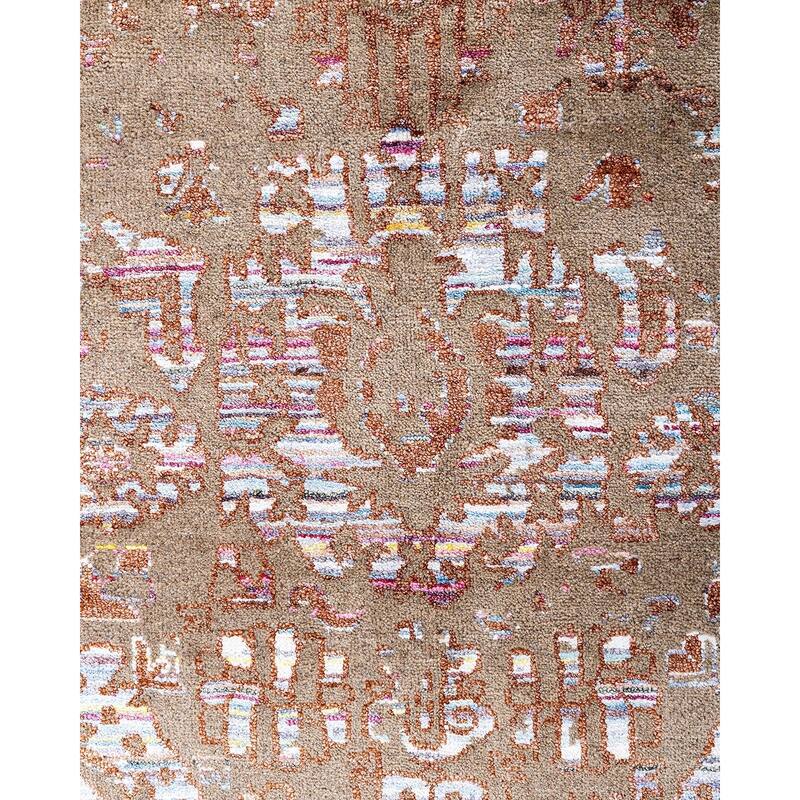Ikat One-of-a-Kind Handmade Area Rug, Beige - 8' 0" x 10' 0"
