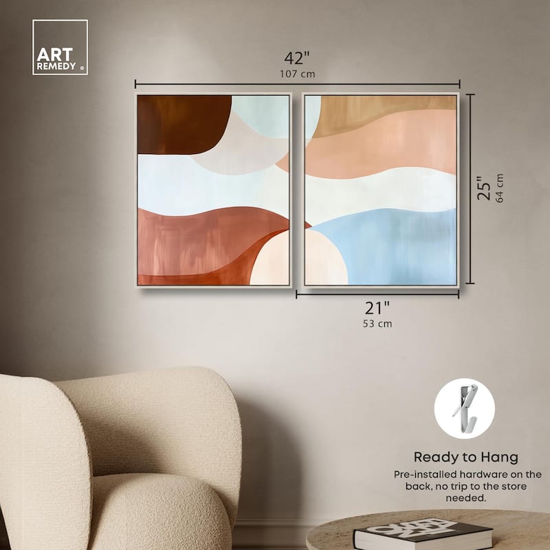 Evolving Shapes I Canvas Set of 2 by Art Remedy