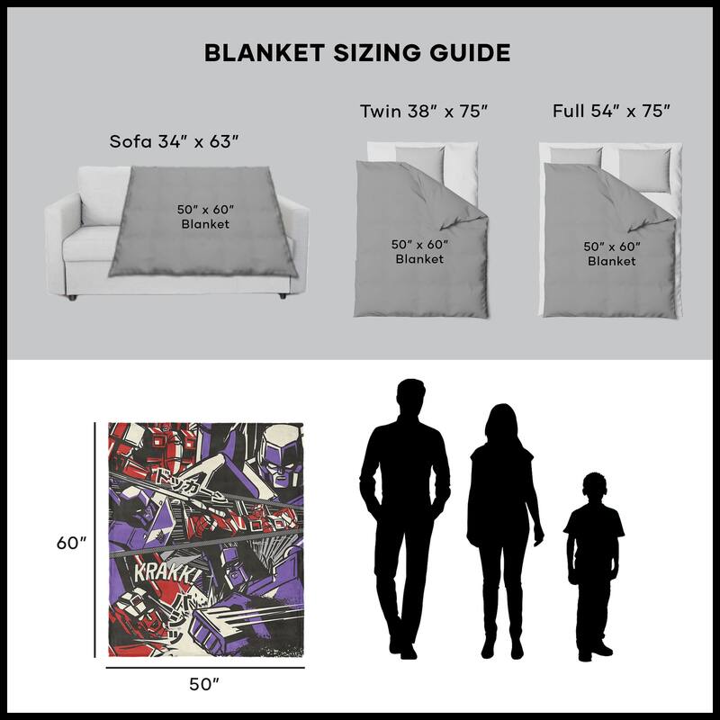 Hasbro Transformers Silk Touch Throw Blanket