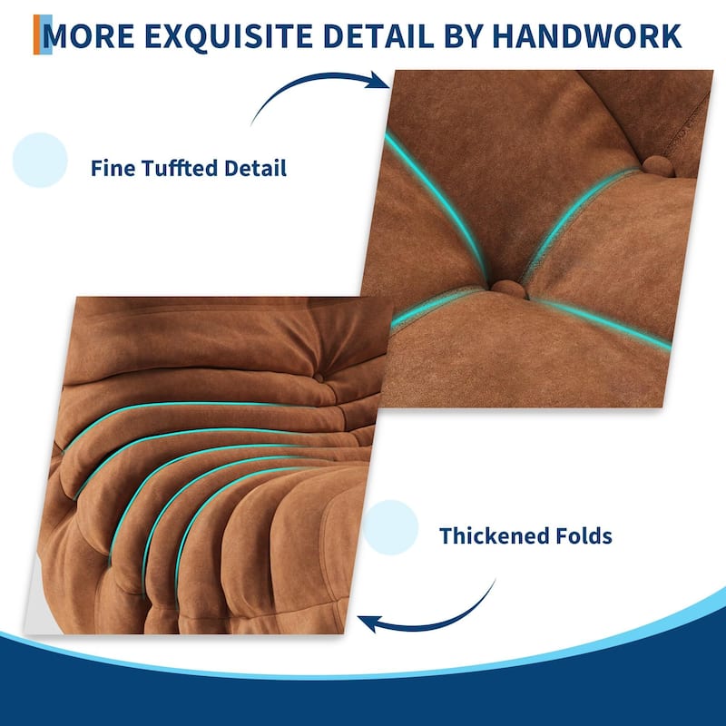 Bean Bag Chairs for Adults, Memory Foam Couch Single Sofa Chair