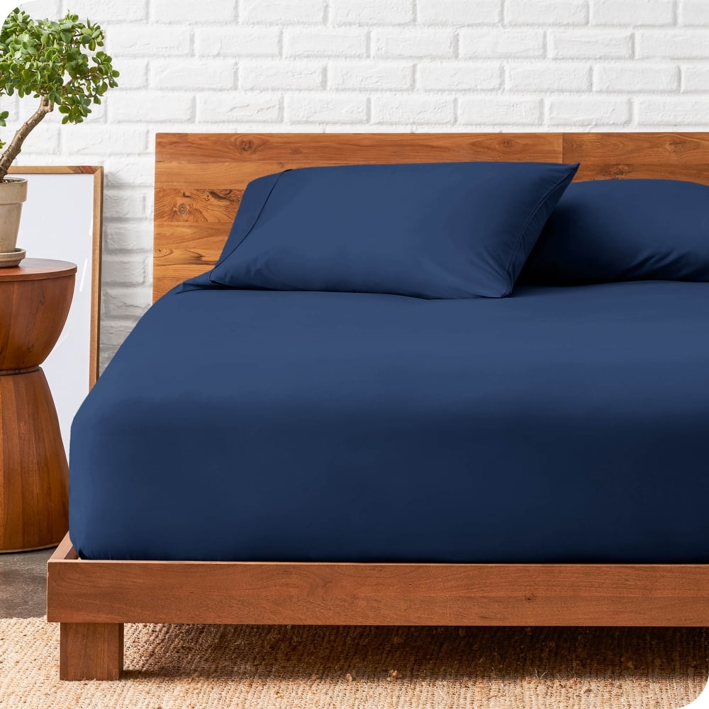 Bare Home Deep Pocket Fitted Sheet & Pillowcase Set, Hypoallergenic