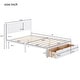 preview thumbnail 2 of 16, Wood Full Size Platform Kids Bed Frame with Under-bed Drawers, Extra Storage, Two Extra Legs for Stability, Easy Assembly, White