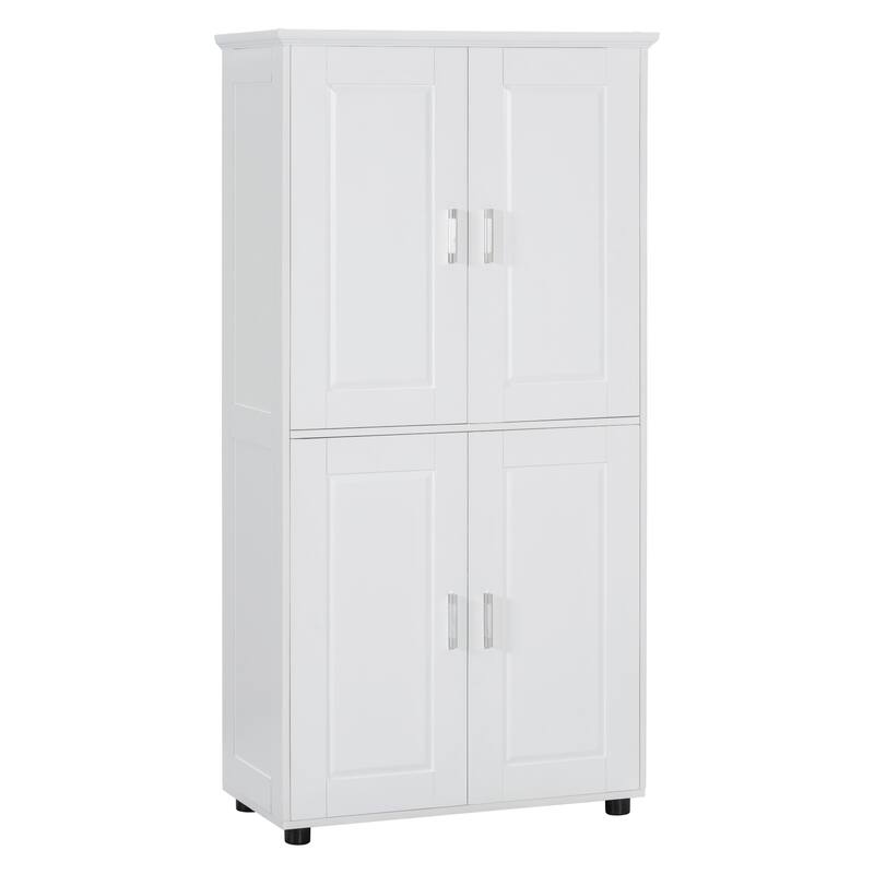 GDFStudio - Harper Spacious Tall Freestanding Storage Cabinet with Adjustable Shelves - Floor Storage Cabinet