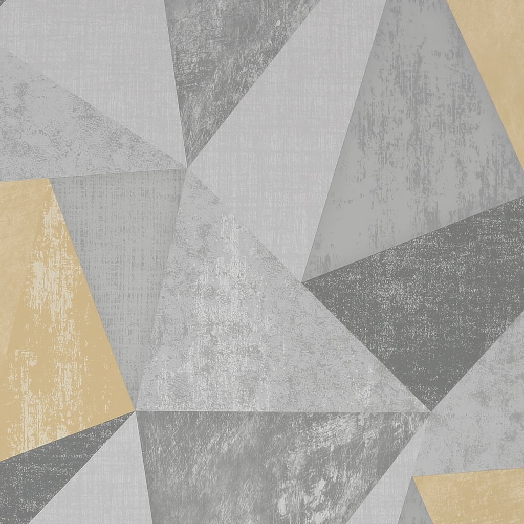Shard Grey and Ochre Wallpaper