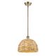 Option Antique Brass / Natural Rattan