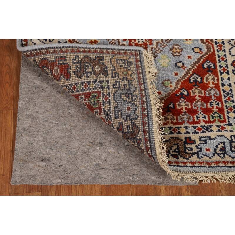 Geometric Traditional Heriz Serapi Runner Rug Handmade Wool Carpet - 2'7"x 8'1"