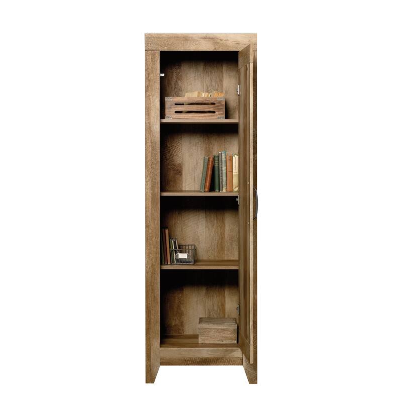 Narrow Storage Cabinet, Brown finish