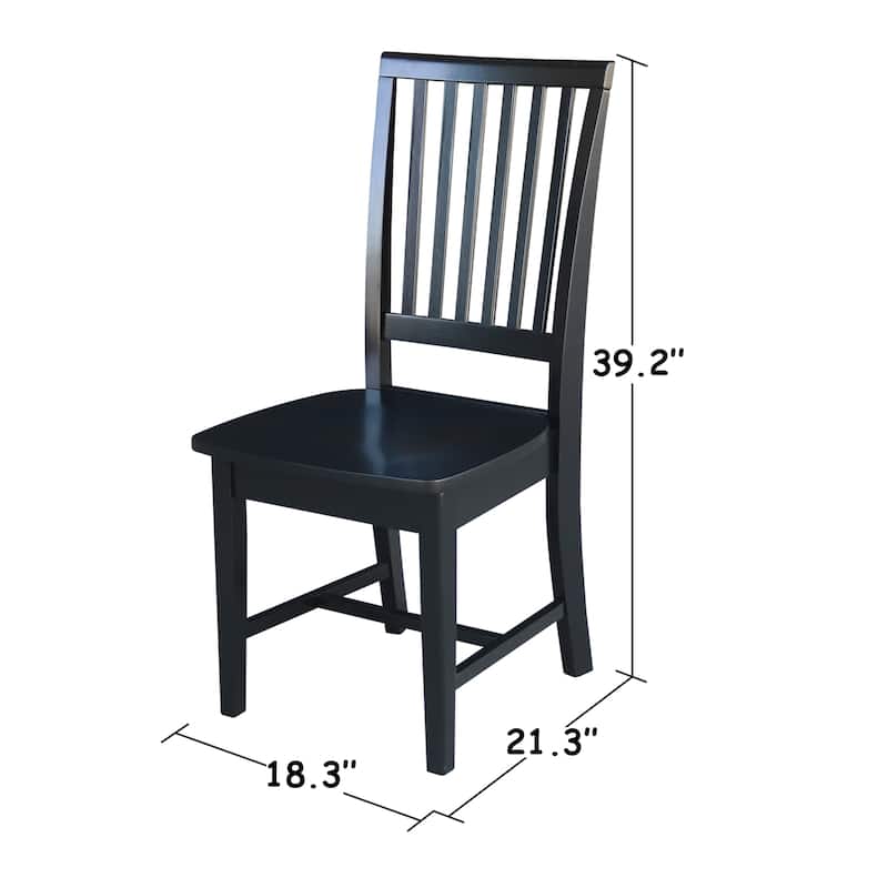 Solid Wood Mission Dining Side Chairs - Set of 2