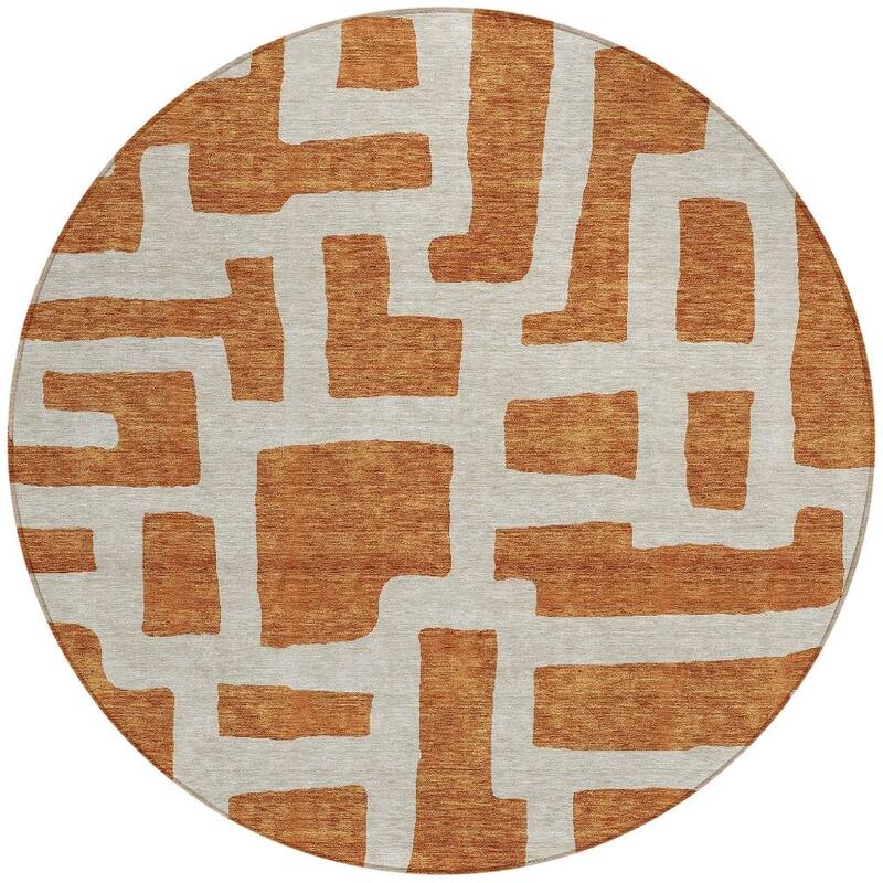 HomeRoots Abstract Transitional Rectangle Outdoor Rug