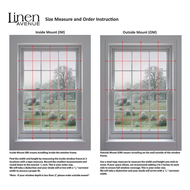 Linen Avenue Custom Cordless 70 to 71-inch Wide Crystal Blackout Cellular Window Shade
