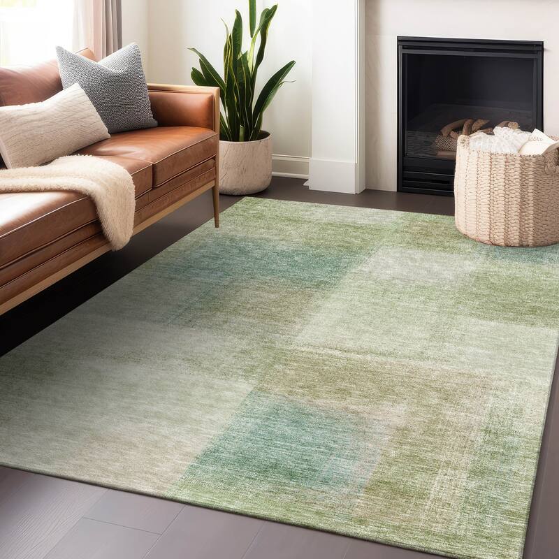 Premium Washable Super Soft Solid Ombre Mayfield Rug