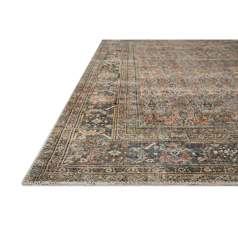 Alexander Home Bella Distressed Floral Area Rug