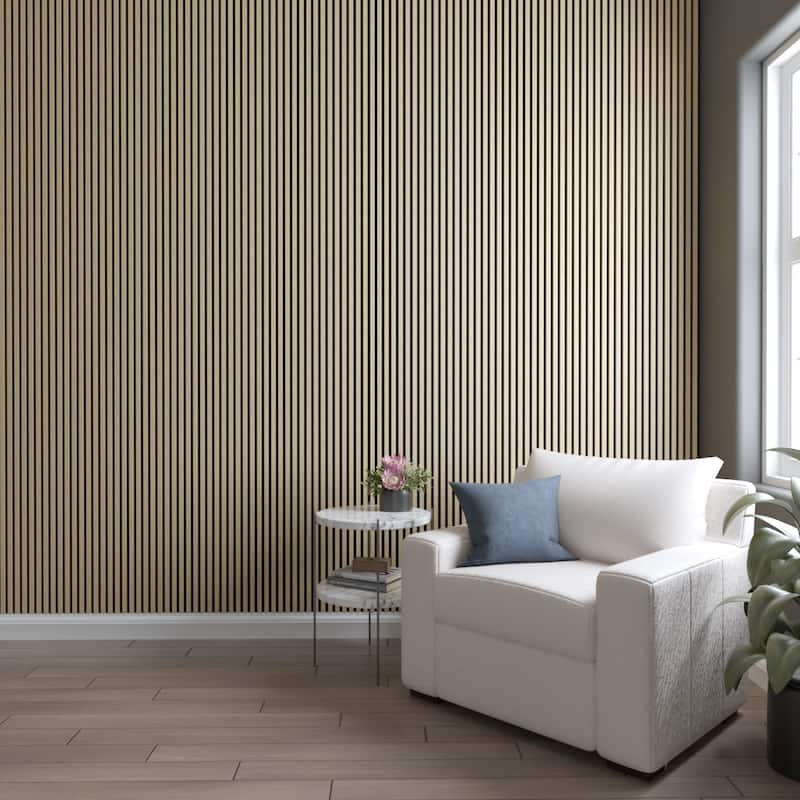AcoustixPro Noise Cancelling Traditional Small Slat Wall Panel (2 Pack)