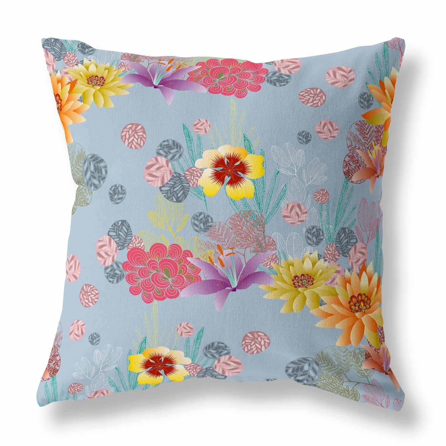 Colorful Flora Indoor/Outdoor Pillow 16x16