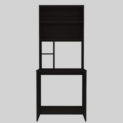 Compact Computer Desk with 5 Shelves, Rectangular Design, and Storage