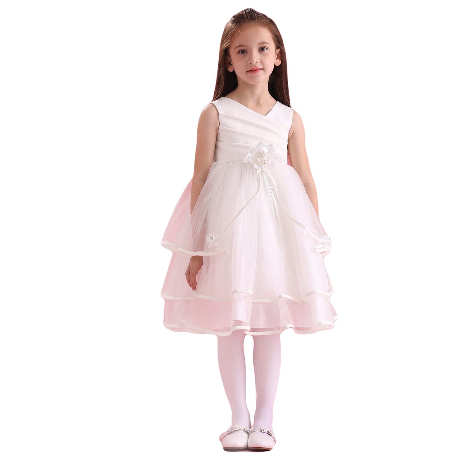 layered flower girl dress