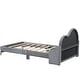 preview thumbnail 12 of 10, Twin Size Upholstered Platform Bed with Cloud-Shaped Headboard, Beige - Sturdy & Comfortable Design