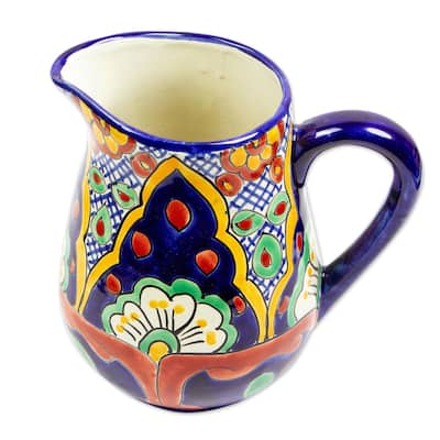 Novica Handmade Hidalgo Fiesta Ceramic Pitcher