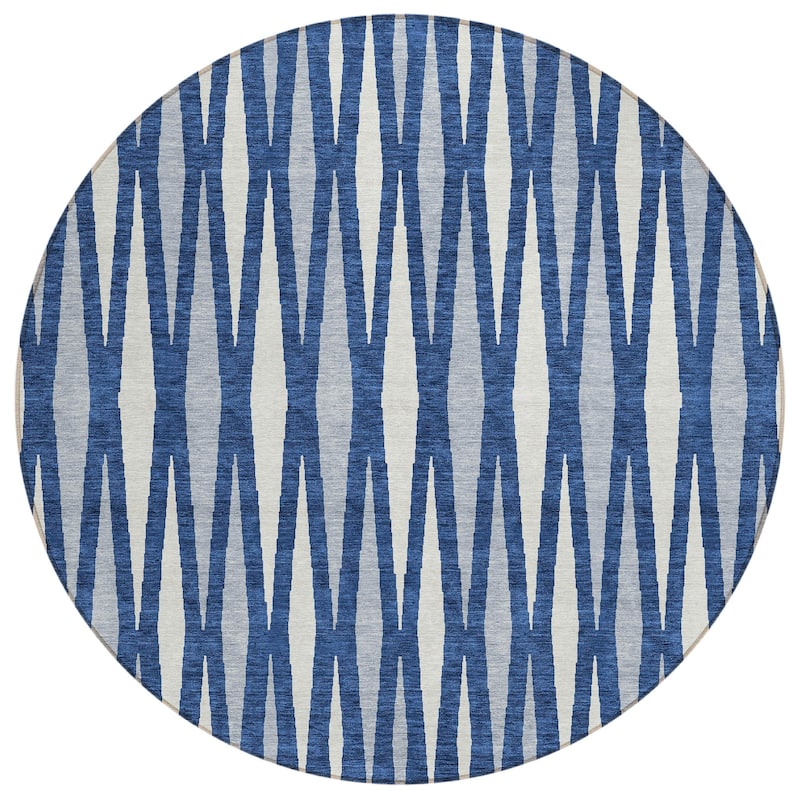 Machine Washable Indoor/ Outdoor Chantille Contemporary Mosaic Rug