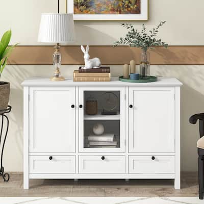 Modern 45-inch sideboard Buffet cabinet Kitchen Dining room Dining table with storage drawers