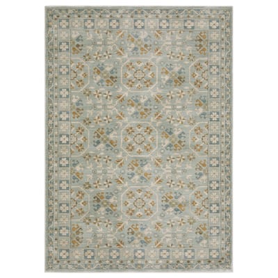 Meadow Bohemian Medallion Teal/ Blue Area Rug