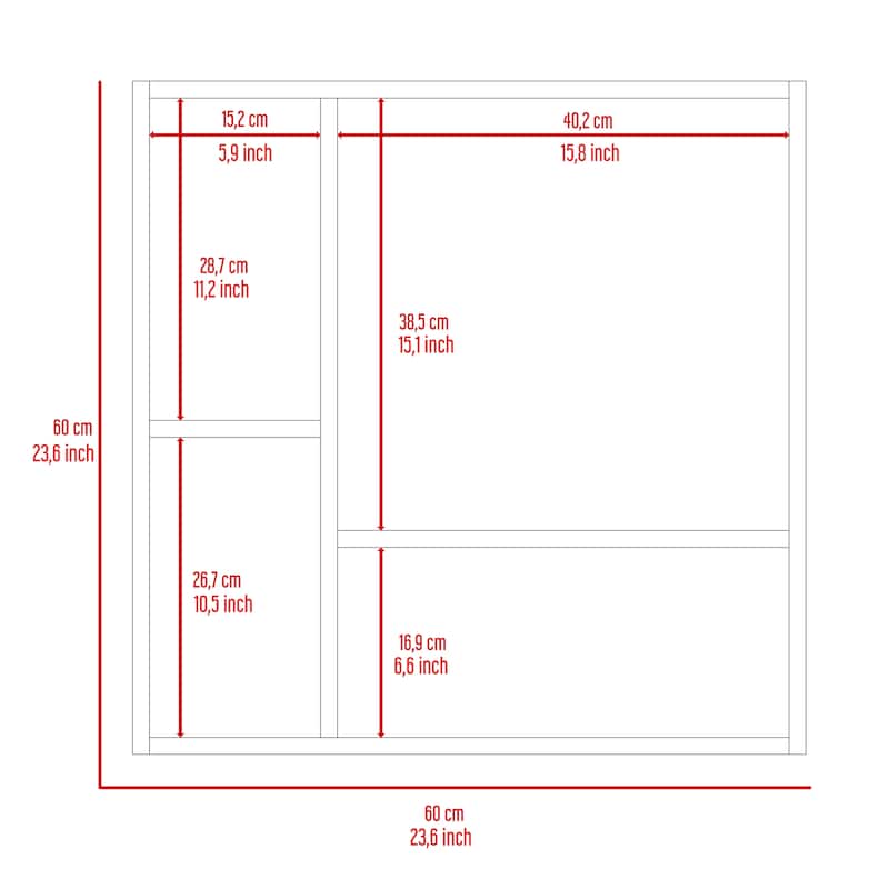 Crawford 4-Shelf Medicine Cabinet