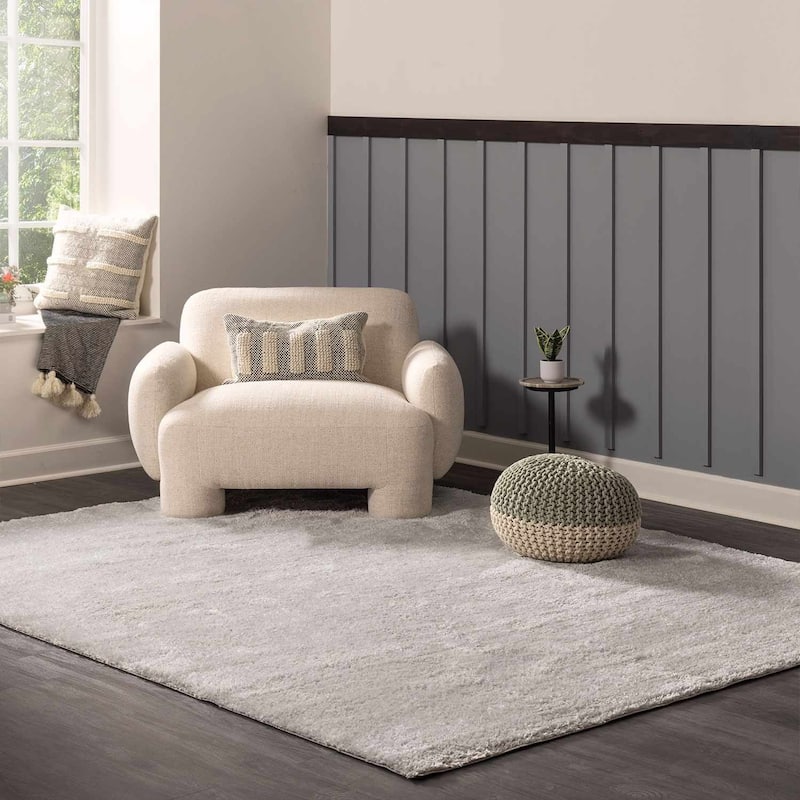 Hauteloom Heavenly Solid Shag Shaggy High Pile Area Rug