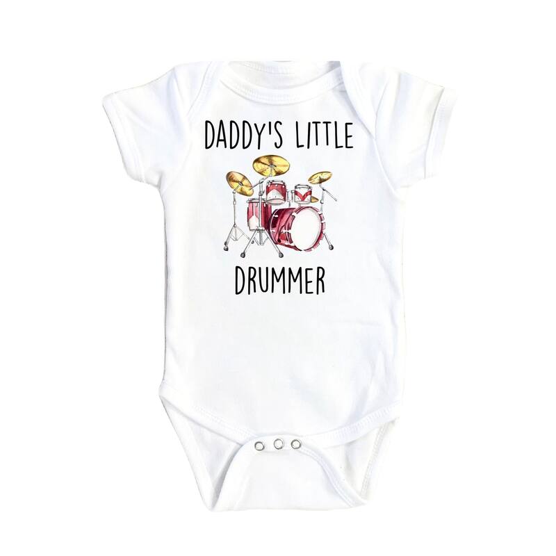 Drummer Little - Baby Boy Girl Clothes Infant Bodysuit Funny Cute Newborn - Natural - 0-3M