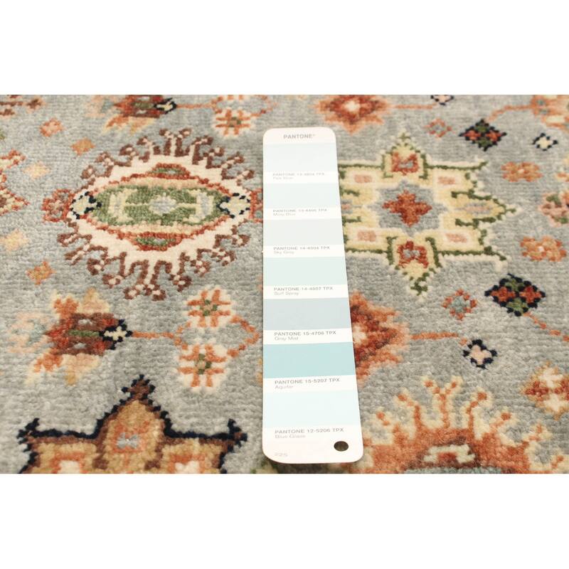 ECARPETGALLERY Hand-knotted Jules Sultane Light Blue Wool Rug - 2'7 x 12'2