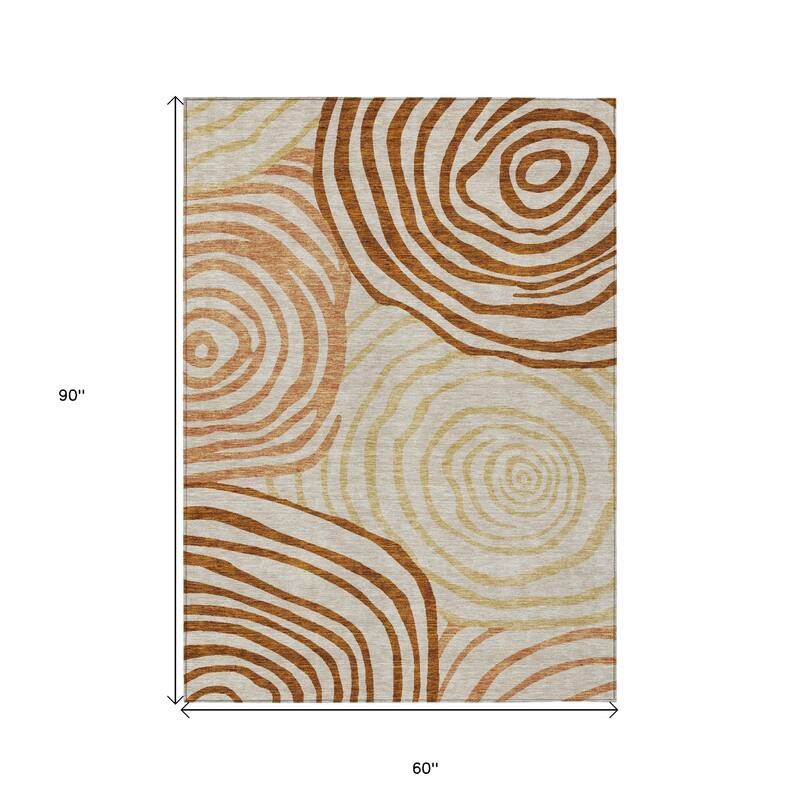 HomeRoots Abstract Transitional Rectangle Outdoor Rug