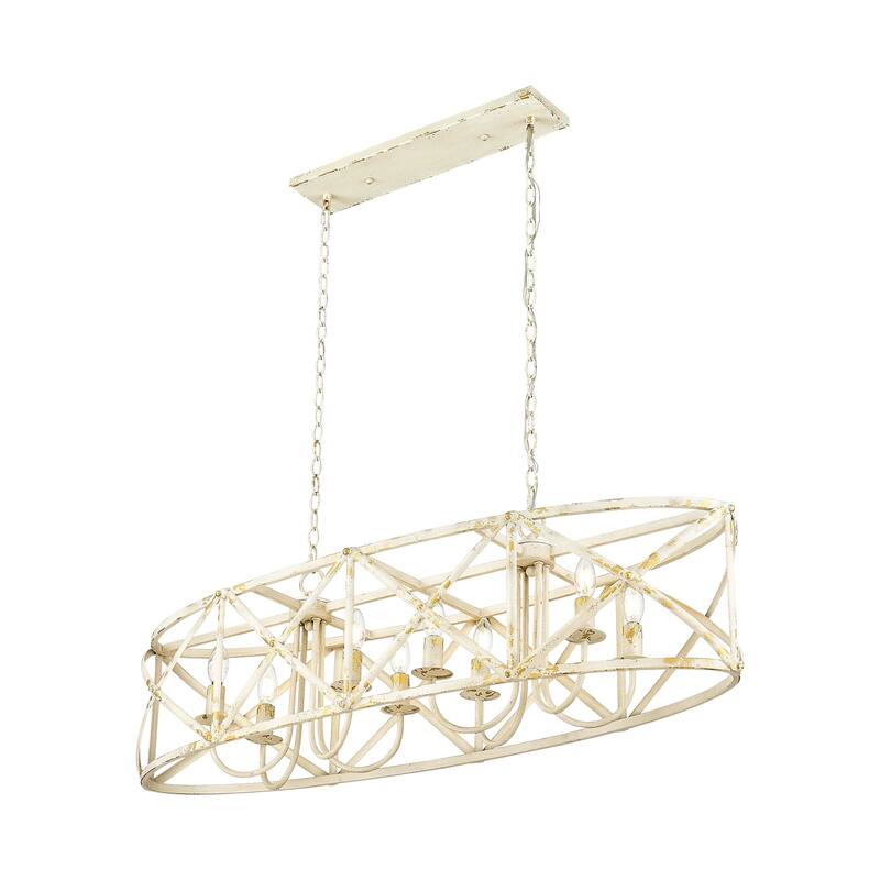 Golden Lighting 0890-LP Alcott 8 Light 45" Wide Linear Pendant