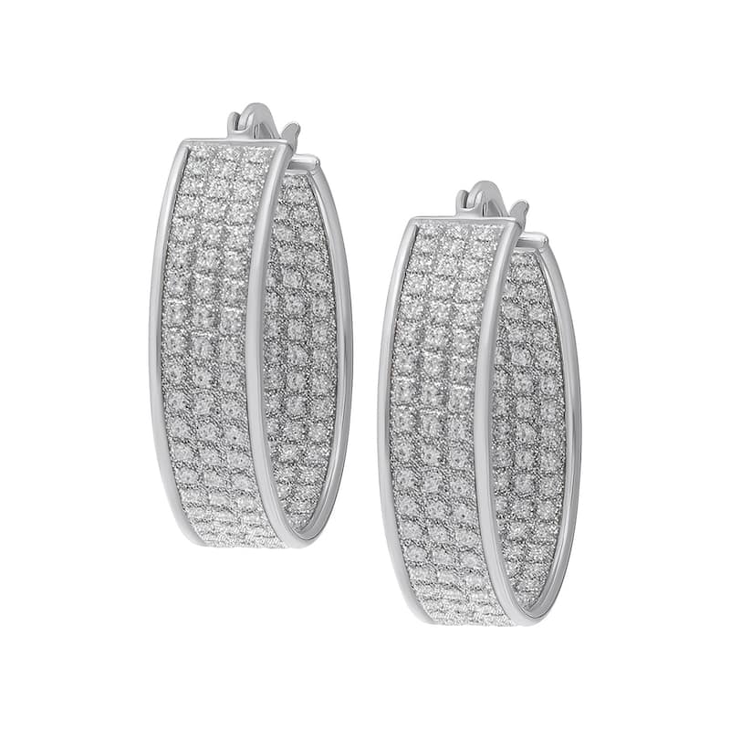 Victoria Townsend .925 Sterling Silver Shiny Hoop Earrings