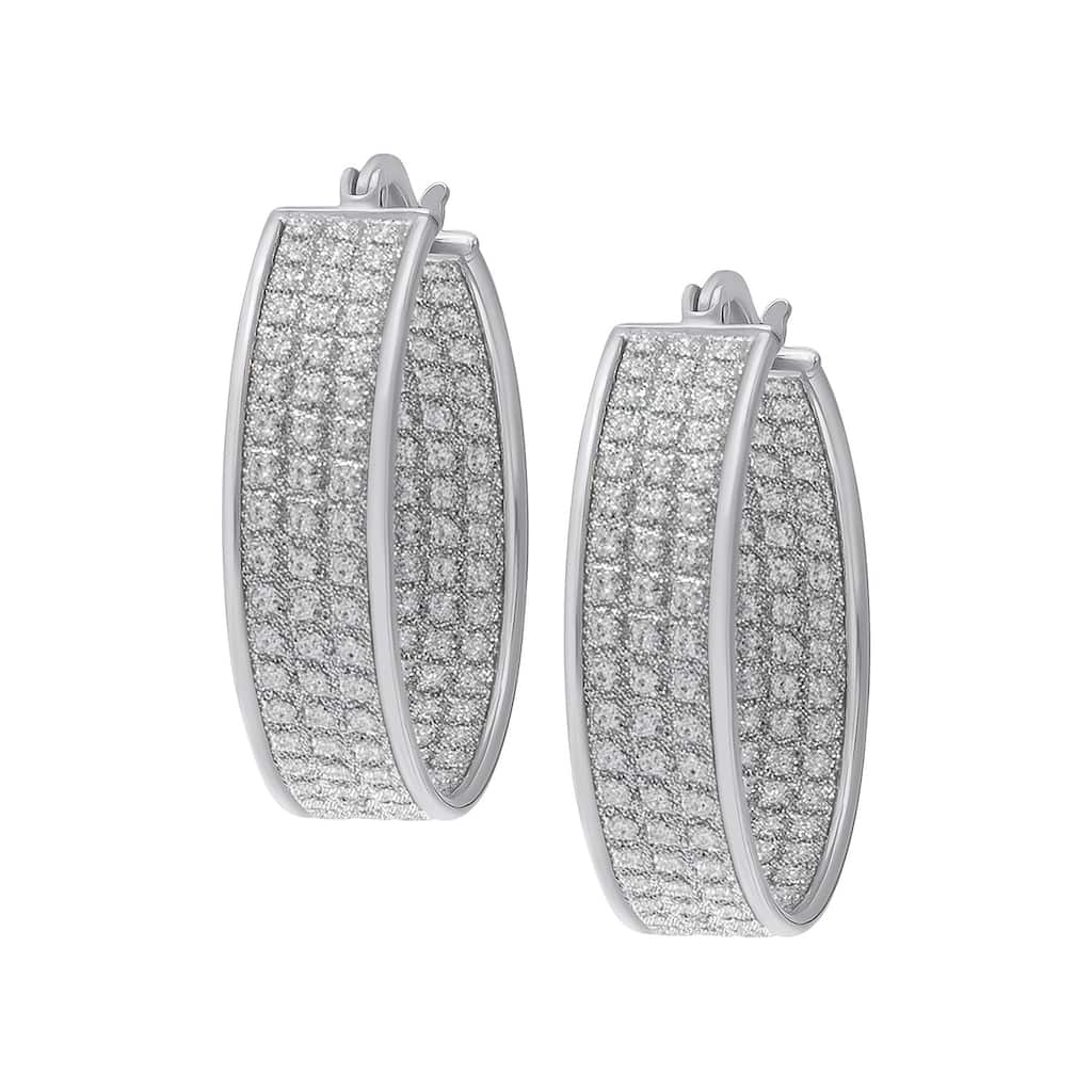 Victoria Townsend .925 Sterling Silver Shiny Hoop Earrings