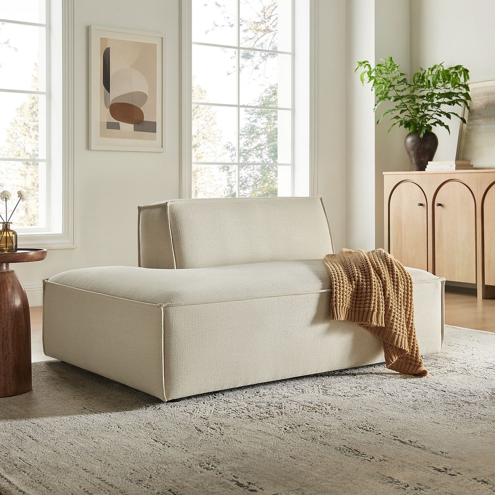 Restore Performance Fabric Upholstered Left-Facing Armless Modular Chaise