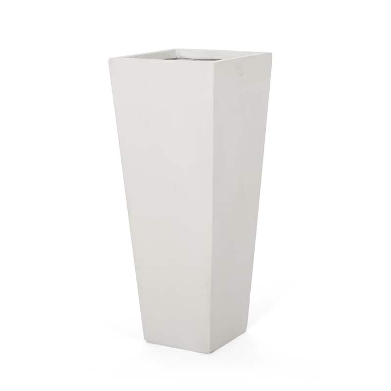 Ella Outdoor Modern Cast Stone Planter by Christopher Knight Home